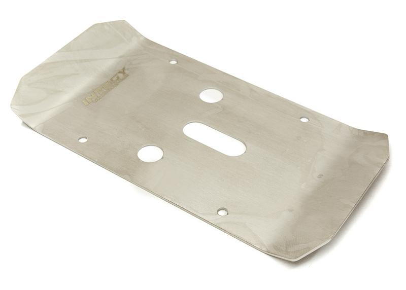 C27480SILVER Stainless Steel (Raw) Center Skid Plate for Traxxas 1/10 E-Maxx - Silver - Image 1