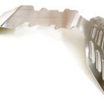 Silver Stainless Steel (Raw) Rear Skid Plate for Traxxas 1/10 Scale E-Maxx