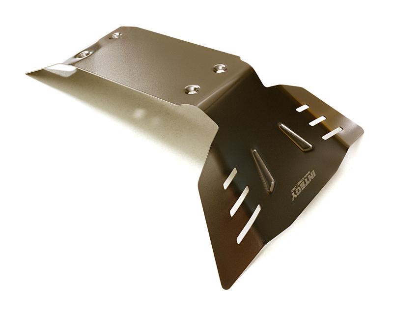 C27485GREY Stainless Steel Rear Protection Skid Plate for Traxxas X-Maxx 4X4 7744 - Image 1
