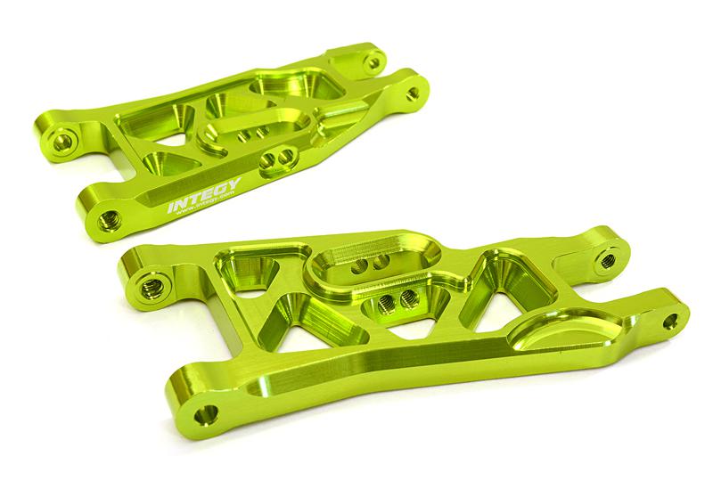 C27630GREEN Billet Alloy Front Arms for Stampede 2WD, Rustler 2WD, Slash 2WD & Bigfoot 3631 - Image 1