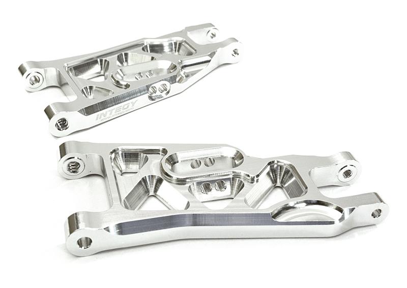 C27630SILVER Billet Alloy Front Arms for Stampede 2WD, Rustler 2WD, Slash 2WD & Bigfoot 3631 - Image 1
