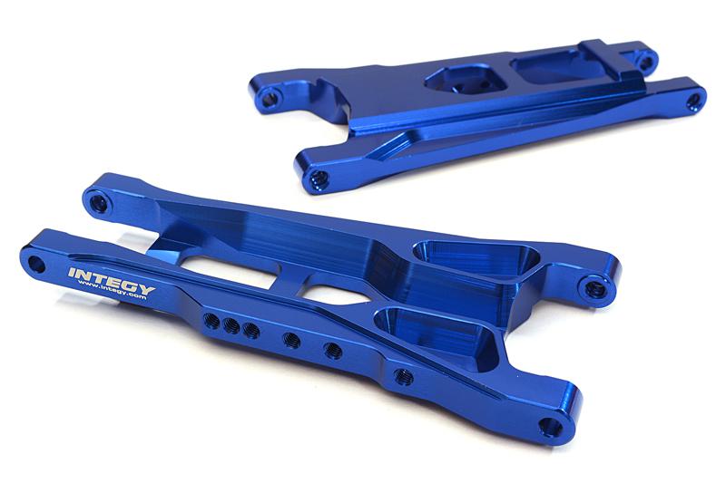 C27631BLUE Machined Alloy Rear Arms for Stampede, Rustler 2WD, Slash 4X4 & Bigfoot 6834 - Image 1