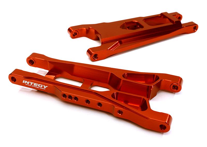 C27631RED Machined Alloy Rear Arms for Stampede, Rustler 2WD, Slash 4X4 & Bigfoot 6834 - Image 1