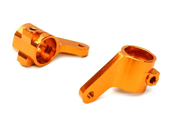 C27632ORANGE Alloy Steering Knuckles for Stampede 2WD, Rustler 2WD, Slash 2WD, Bigfoot 3736 - Image 1