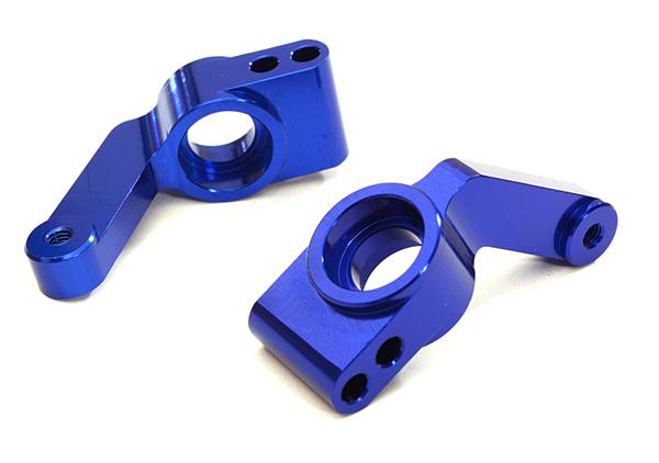 C27633BLUE Alloy Rear Hub Carriers for Stampede 2WD, Rustler 2WD, Slash 2WD, Bigfoot 3752 - Image 1