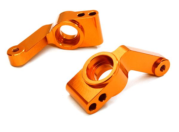 C27633ORANGE Alloy Rear Hub Carriers for Stampede 2WD, Rustler 2WD, Slash 2WD, Bigfoot 3752 - Image 1