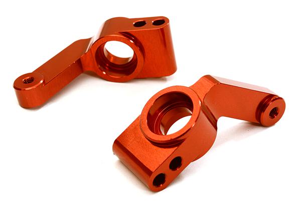 C27633RED Alloy Rear Hub Carriers for Stampede 2WD, Rustler 2WD, Slash 2WD, Bigfoot 3752 - Image 1