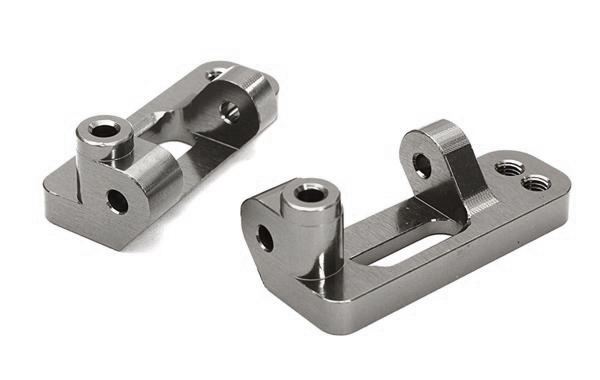 C27634GREY Front Caster Blocks for Stampede 2WD, Rustler 2WD, Slash 2WD & Bigfoot 3632 - Image 1