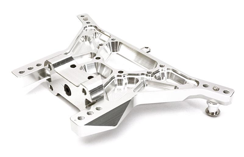 C27636SILVER Rear Shock Tower for 1/10 Stampede 2WD, Rustler 2WD, Slash 2WD & Bigfoot 3638 - Image 1