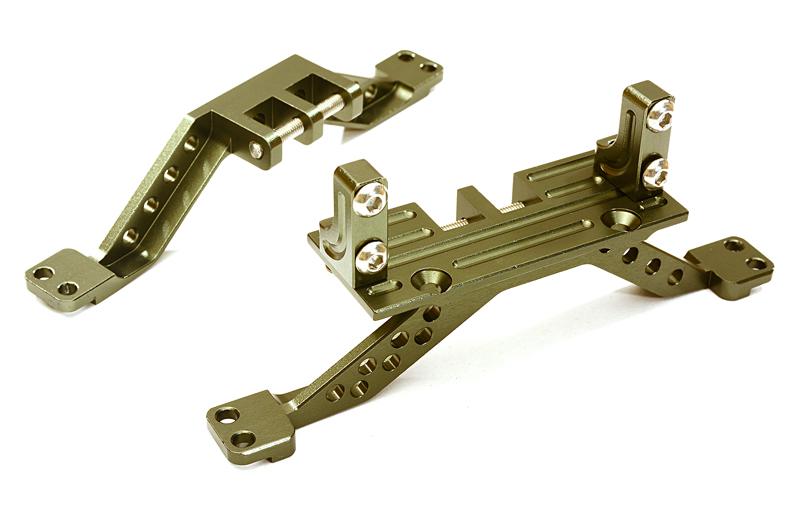 C27652GUN 4-Link Type Rear & Front Roll Mount w/Servo Mount for Axial SCX-10 Scale Crawler - Image 1