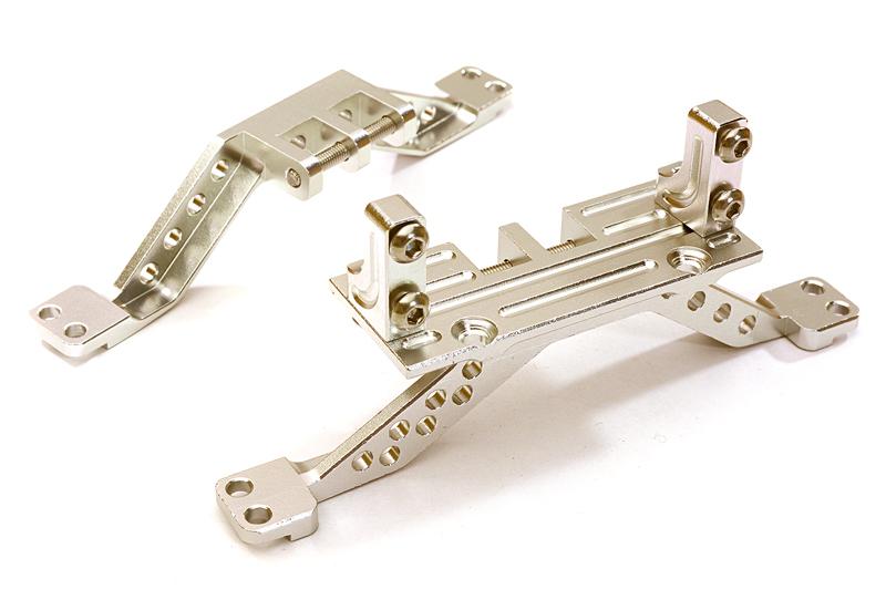 C27652SILVER 4-Link Type Rear & Front Roll Mount w/Servo Mount for Axial SCX-10 Scale Crawler - Image 1