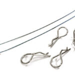 Secured Body Clip (4) with 150mm Retainer Link for 1/8 Scale