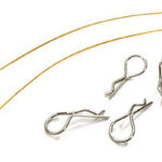 Secured Body Clip (4) with 150mm Retainer Link for 1/8 Scale