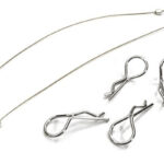 Secured Body Clip (4) with 150mm Retainer Link for 1/8 Scale