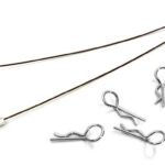 Secured Body Clip (4) with 120mm Retainer Link for 1/10 On-Road