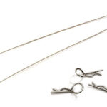 Secured Body Clip (4) with 120mm Retainer Link for 1/10 On-Road