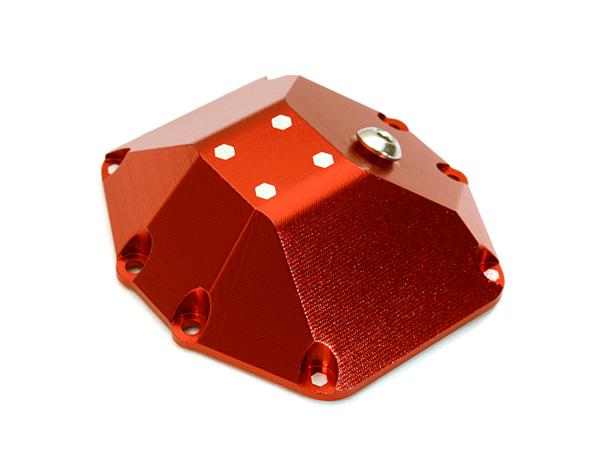 C27673RED Billet Machined Alloy Differential Cover for Axial 1/10 Yeti, RR10 & Wraith 2.2 - Image 1