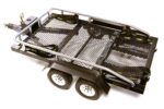 Machined Alloy Flatbed Dual Axle Car Trailer Kit for 1/10 Scale RC 580x320x110mm