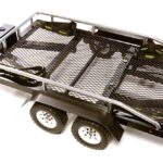 Machined Alloy Flatbed Dual Axle Car Trailer Kit for 1/10 Scale RC 580x320x110mm