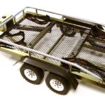 Machined Alloy Flatbed Dual Axle Car Trailer Kit for 1/10 Scale RC 580x320x110mm