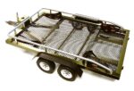 Machined Alloy Flatbed Dual Axle Car Trailer Kit for 1/10 Scale RC 640x370x110mm