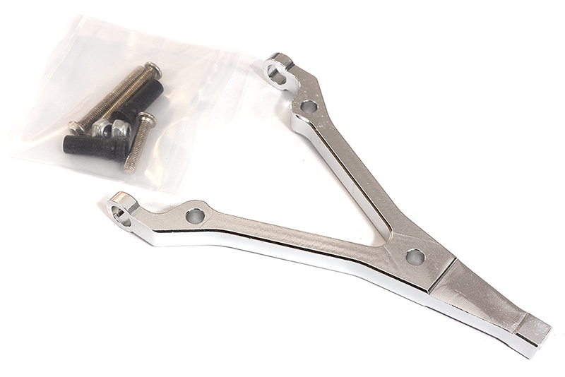 C27767SILVER Silver Alloy Upper Y-Arms Replacement for Axial AX10 Scorpion Upgrade - Image 1