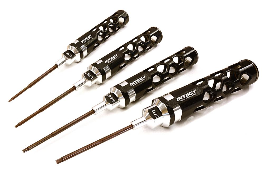 C27805BLACK Precision Tool Allen Hex (4) Wrench Set 0.05 1/16 5/64 3/32 with 80mm Shank - Image 1