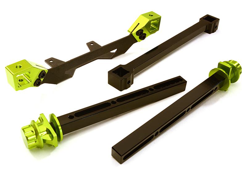 C27861GREEN Extended Rear Body Mount & Post Set for Traxxas Stampede 2WD 3614 - Image 1