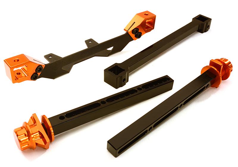 C27861ORANGE Extended Rear Body Mount & Post Set for Traxxas Stampede 2WD 3614 - Image 1