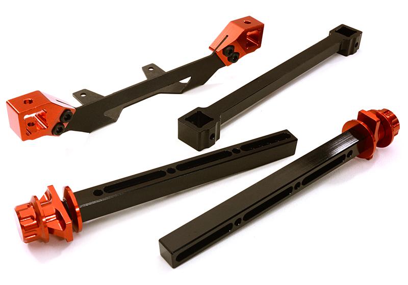 C27861RED Extended Rear Body Mount & Post Set for Traxxas Stampede 2WD 3614 - Image 1