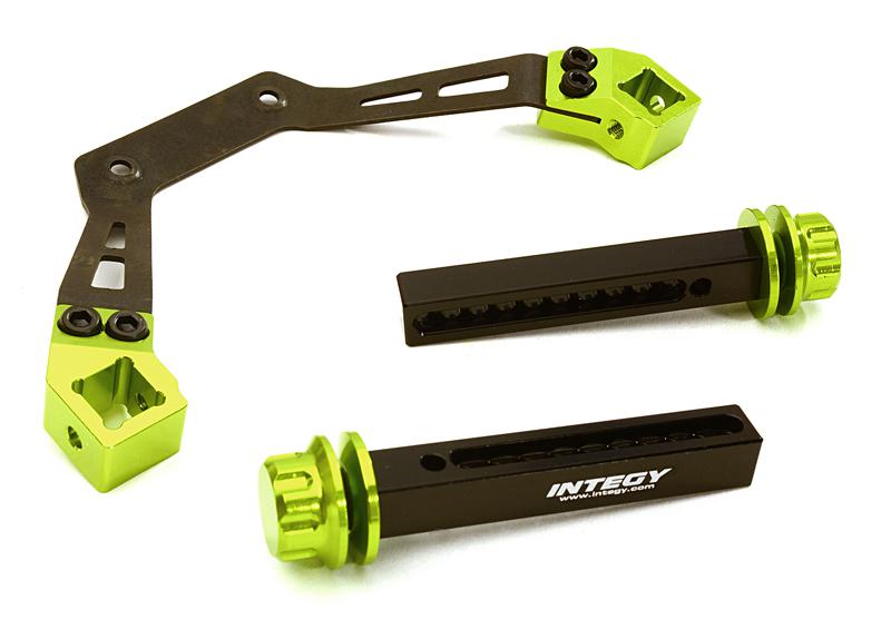 C27862GREEN Extended Front Body Mount & Post Set for Traxxas Stampede 4X4 - Image 1