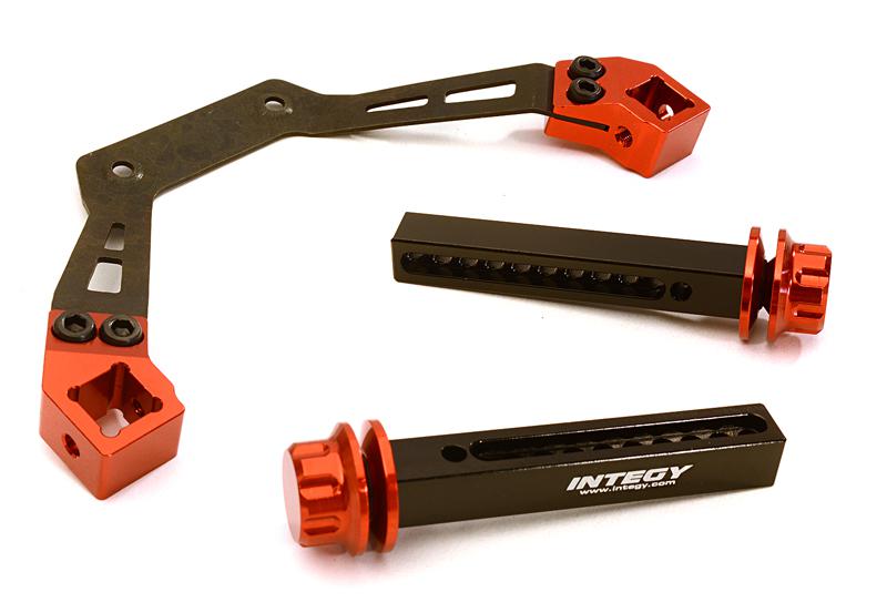 C27862RED Extended Front Body Mount & Post Set for Traxxas Stampede 4X4 - Image 1