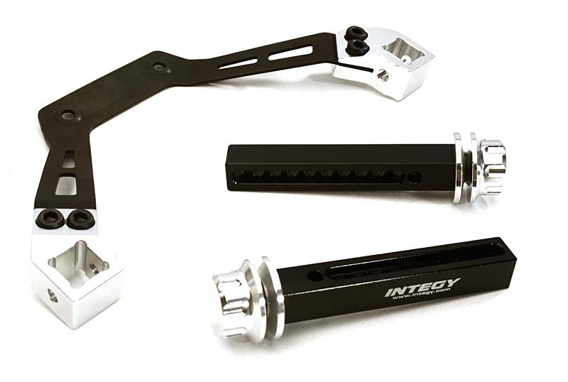 C27862SILVER Extended Front Body Mount & Post Set for Traxxas Stampede 4X4 - Image 1