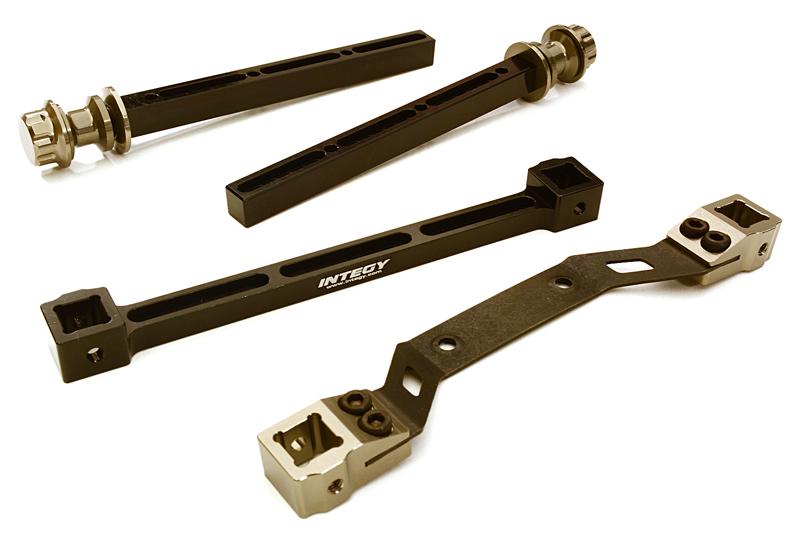 C27863GREY Extended Rear Body Mount & Post Set for Traxxas Stampede 4X4 - Image 1