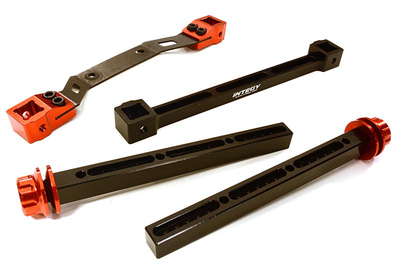 C27865RED Extended Rear Body Mount & Post Set for Traxxas Slash 4X4 6815R - Image 1