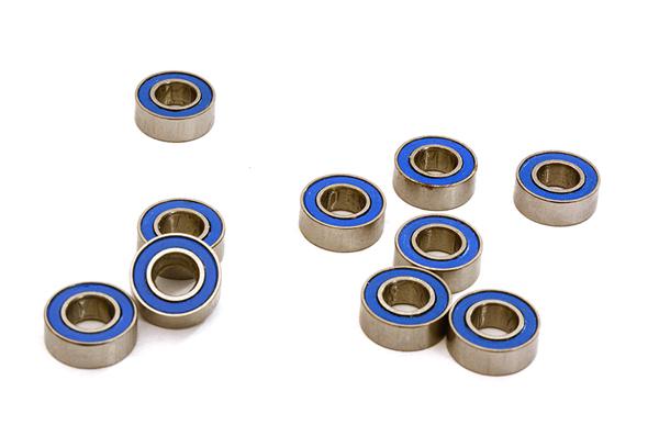 C27875 Low Friction Blue Rubber Sealed Ball Bearings (10) 4x8x3mm for RC Vehicles - Image 1