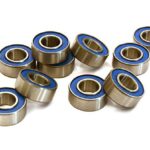 Low Friction Blue Rubber Sealed Ball Bearings (10) 6x13x5mm for RC Vehicles