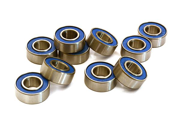 C27880 Low Friction Blue Rubber Sealed Ball Bearings (10) 6x13x5mm for RC Vehicles - Image 1