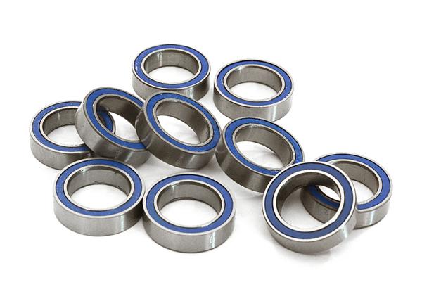C27883 Low Friction Blue Rubber Sealed Ball Bearings (10) 10x15x4mm for RC Vehicles - Image 1