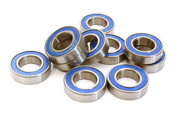 C27884 Low Friction Blue Rubber Sealed Ball Bearings (10) 10x19x5mm for RC Vehicles - Image 1
