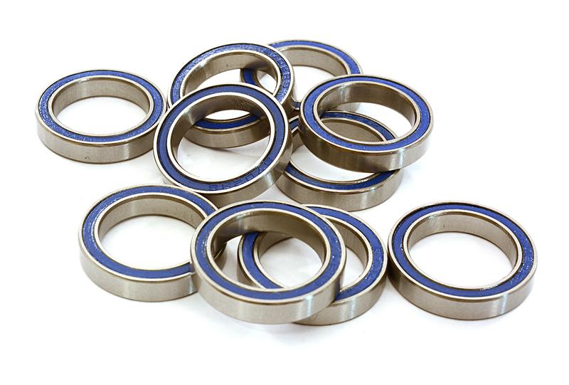 C27886 Low Friction Blue Rubber Sealed Ball Bearings (10) 15x21x4mm for RC Vehicles - Image 1