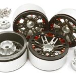 Billet Machined 1.9 D6 Spoke Wheels w/ 0 & +6 Adapters for Traxxas TRX-4