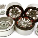Billet Machined 1.9 D6 Spoke Wheels w/ 0 & +6 Adapters for Traxxas TRX-4