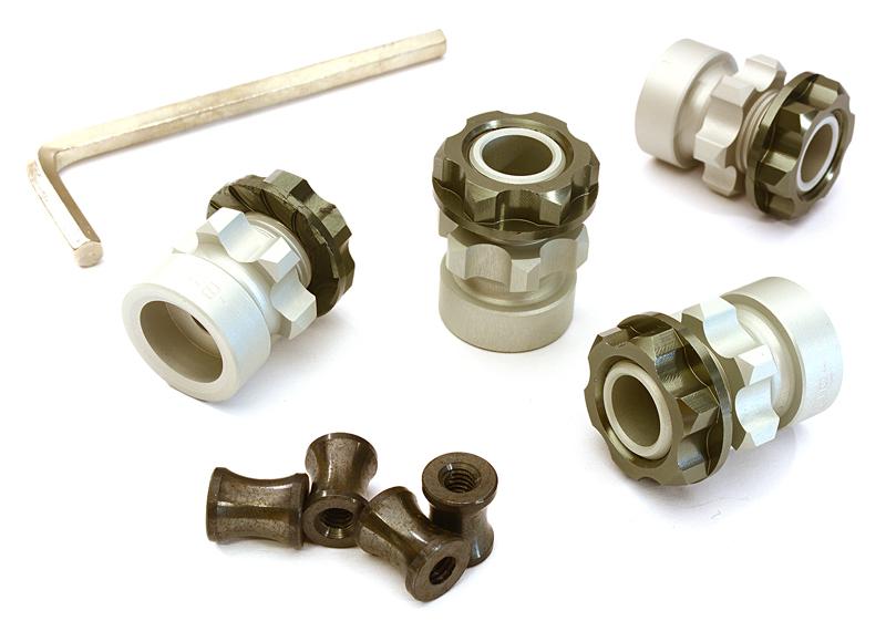 C27942GUN Billet Machined 17mm Hex Wheel Hub +10mm Offset (4) for Traxxas 1/10 Slash 4X4 - Image 1