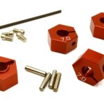 12mm Red Hex Wheel Hubs 7mm Thick for 1/10 Traxxas, Axial, Tamiya, Drift