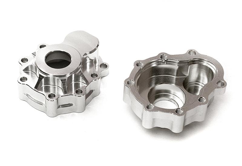 C27975SILVER Billet Alloy Portal Outer Housings for Traxxas TRX-4 Scale & Trail Crawler - Image 1