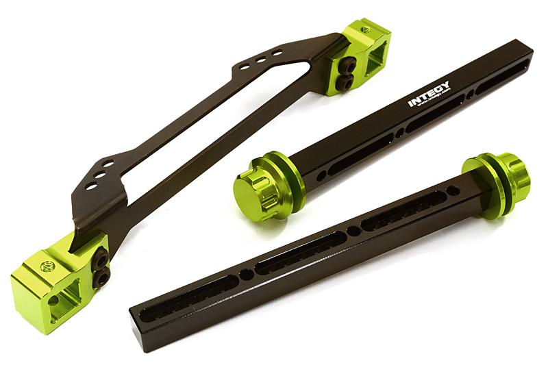 C27981GREEN Extended Front Body Mount & Post Set for Traxxas 1/10 Slash 2WD 1914R - Image 1