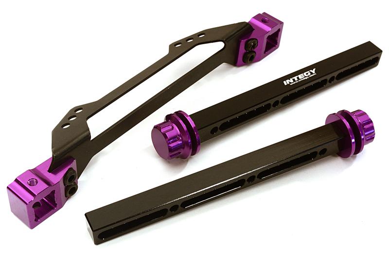 C27981PURPLE Extended Front Body Mount & Post Set for Traxxas 1/10 Slash 2WD 1914R - Image 1