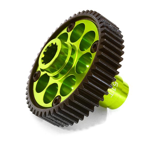 C27983GREEN Machined Metal Transmission Output Gear 51T for Traxxas X-Maxx 4X4 (6S only)7784 - Image 1