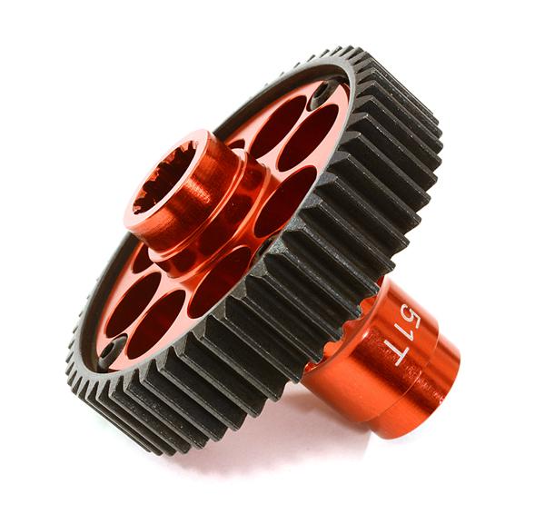 C27983RED Machined Metal Transmission Output Gear 51T for Traxxas X-Maxx 4X4 (6S only)7784 - Image 1